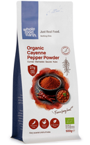 Organic Cayenne Pepper Powder 500g pouch - Whole Food Earth - new packaging