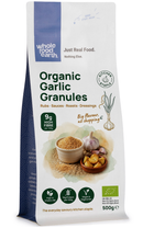 Organic Garlic Granules 500g pouch - Whole Food Earth - new packaging