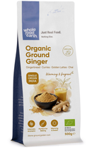 Organic Ground Ginger 500g pouch - Whole Food Earth - new packaging