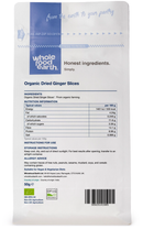 Organic Ginger Slices 50g pouch - back of pack - new packaging