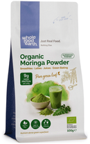 Organic Moringa Powder 100g pouch - Whole Food Earth - new packaging