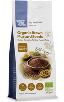 Organic Brown Mustard Seeds 250g pouch - Whole Food Earth - new packaging
