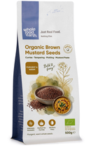 Organic Brown Mustard Seeds 500g pouch - Whole Food Earth - new packaging