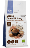 Organic Ground Nutmeg 1kg pouch - Whole Food Earth - new packaging