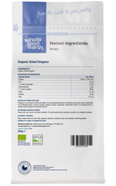 Organic Dried Oregano 250g pouch - back of pack - new packaging