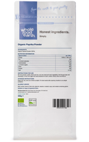 Organic Paprika Powder 500g pouch - back of pack - new packaging