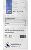 Organic Whole Star Anise 1kg pouch - back of pack - new packaging