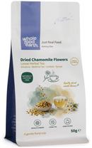 Chamomile Flowers Dried (Loose Tea) 50g pouch - Whole Food Earth - new packaging