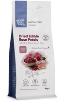 Dried Edible Rose Petals 50g pouch - Whole Food Earth - new packaging