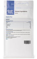Sorghum Flour 3kg pouch - back of pack - new packaging