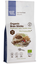 Organic Bran Sticks 1kg pouch - Whole Food Earth - new packaging