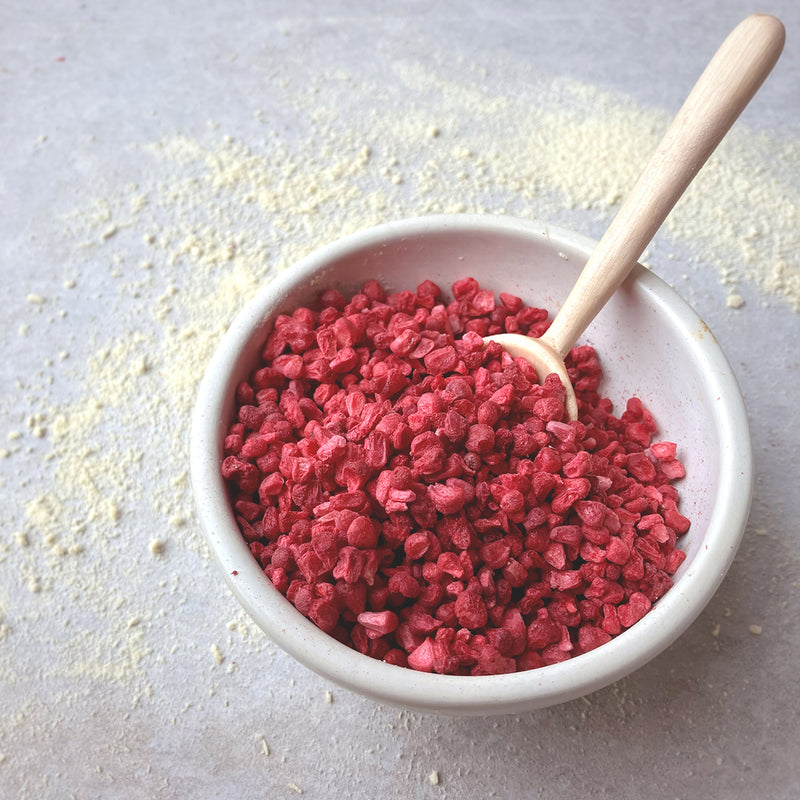 Freeze Dried Raspberry Crumbs