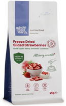 Freeze Dried Sliced Strawberries 26g pouch - Whole Food Earth - new packaging