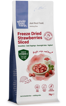 Freeze Dried Sliced Strawberries 76g pouch - Whole Food Earth - new packaging