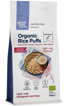 Organic Rice Puffs 500g pouch - Whole Food Earth - new packaging