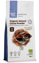 Organic Natural Cocoa Powder 10-12 1kg pouch - Whole Food Earth - new packaging