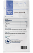 Cacao Powder 10/12 500g pouch - back of pack - new packaging