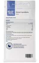 Cacao Powder 10/12 3kg pouch - back of pack - new packaging