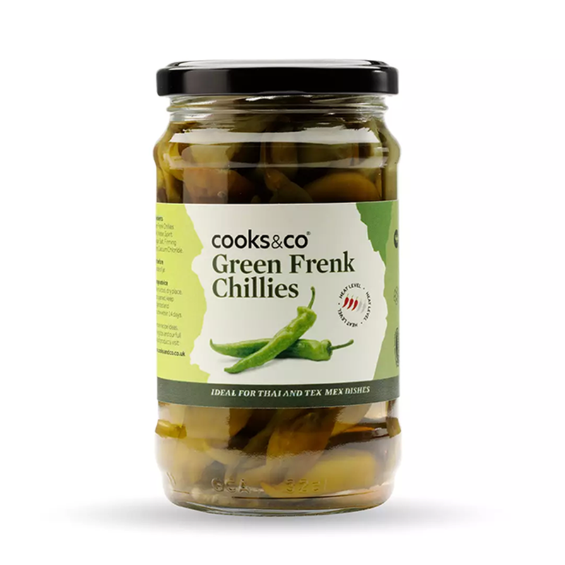 Frenk Green Chillies - Cooks & Co - 300g