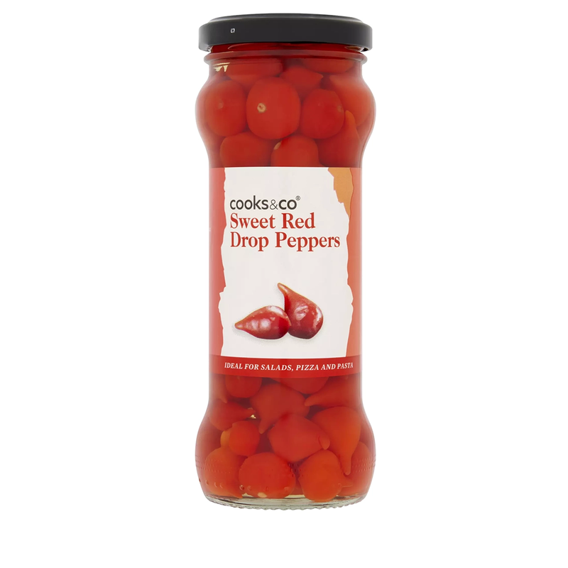 Sweet Red Drop Peppers - Cooks & Co - 235g