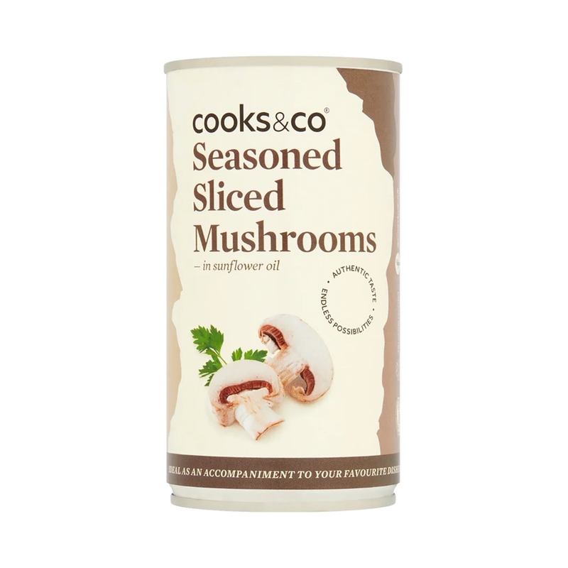 Seasoned Sliced Mushrooms - Cooks & Co - 345g
