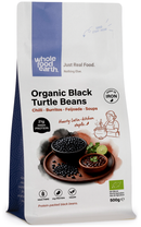 Organic Black Turtle Beans 500g pouch - Whole Food Earth - new packaging