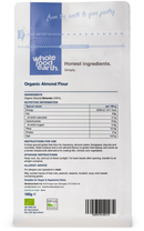Organic Almond Flour 100g pouch - back of pack - new packaging