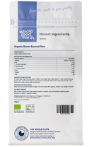 Organic Brown Basmati Rice 1kg pouch - back of pack - new packaging