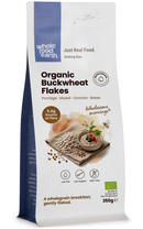 Organic Buckwheat Flakes 350g pouch - Whole Food Earth - new packaging