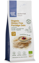 Organic Gluten Free Porridge Oats 500g pouch - Whole Food Earth - new packaging