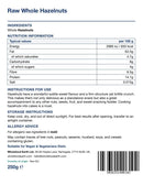 Organic Hazelnuts pouch back