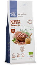 Organic Paleskin Peanuts 500g pouch - Whole Food Earth - new packaging
