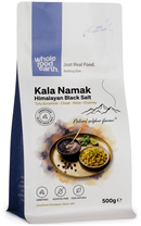 Kala Namak - Fine Black Salt 500g pouch - Whole Food Earth - new packaging