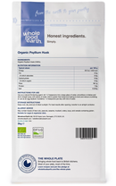 Organic Psyllium Husk 3kg pouch - back of pack - new packaging