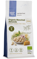 Organic Blanched Almonds Organic Blanched / 500g pouch - Whole Food Earth - new packaging