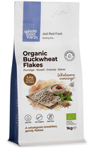 Organic Buckwheat Flakes 1kg pouch - Whole Food Earth - new packaging
