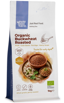 Organic Roasted Buckwheat 1kg pouch - Whole Food Earth - new packaging