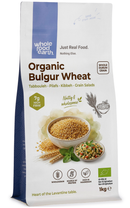 Organic Bulgur Wheat 1kg pouch - Whole Food Earth - new packaging