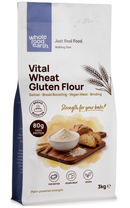 Vital Wheat Gluten Flour - Serious Grains 3kg pouch - Whole Food Earth - new packaging