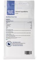 Vital Wheat Gluten Flour - Serious Grains 3kg pouch - back of pack - new packaging
