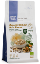 Organic Cashew Nuts Pieces 250g pouch - Whole Food Earth - new packaging