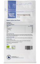 Organic Cashew Nuts Pieces 1kg pouch - back of pack - new packaging