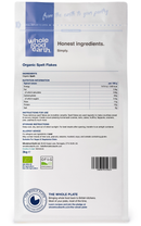 Organic Spelt Flakes 3kg pouch - back of pack - new packaging