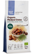Organic Dried Medjoul/Medjool Dates 1kg pouch - Whole Food Earth - new packaging