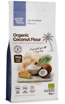 Organic Coconut Flour 3kg pouch - Whole Food Earth - new packaging