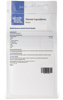 Diatomaceous Earth (Food Grade) 1kg pouch - back of pack - new packaging