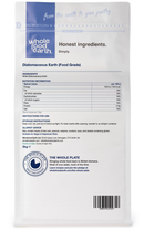 Diatomaceous Earth (Food Grade) 2kg pouch - back of pack - new packaging