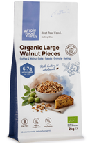 Organic Large Walnut Pieces 2kg pouch - Whole Food Earth - new packaging