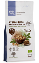 Organic Light Walnuts Pieces 3kg pouch - Whole Food Earth - new packaging