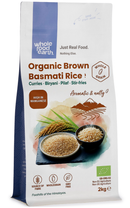 Organic Brown Basmati Rice 2kg pouch - Whole Food Earth - new packaging